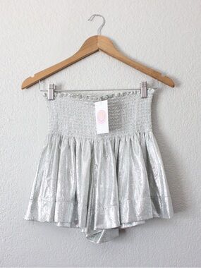 Queen of Sparkles Swing Shorts Silver